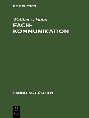 cover image of Fachkommunikation